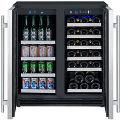 Allavino 30" Wide FlexCount II Tru-Vino 30 Bottle/88 Can Dual Zone Built-In Wine Refrigerator/Beverage Center